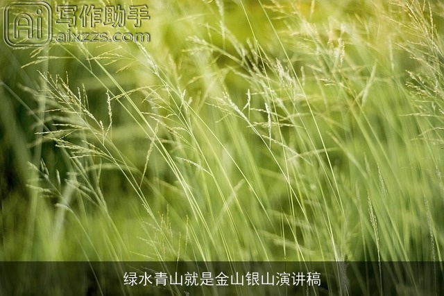 绿水青山就是金山银山演讲稿