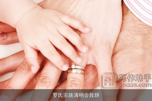 罗氏宗族清明会致辞