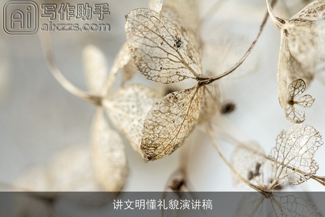 讲文明懂礼貌演讲稿