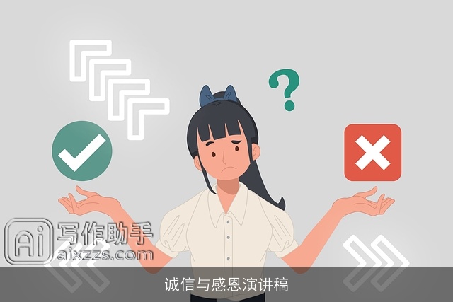 诚信与感恩演讲稿