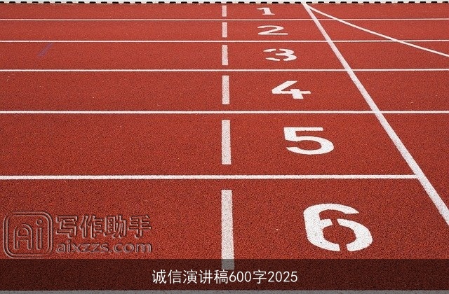 诚信演讲稿600字2025