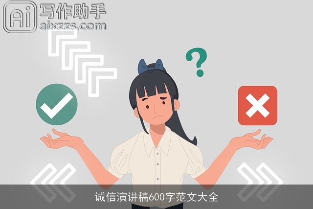 诚信演讲稿600字范文大全