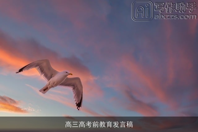 高三高考前教育发言稿