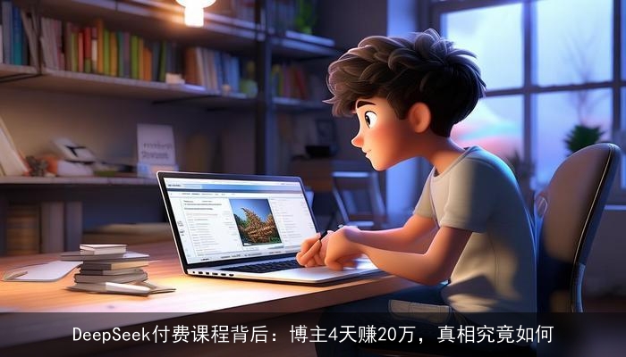 DeepSeek付费课程背后：博主4天赚20万，真相究竟如何
