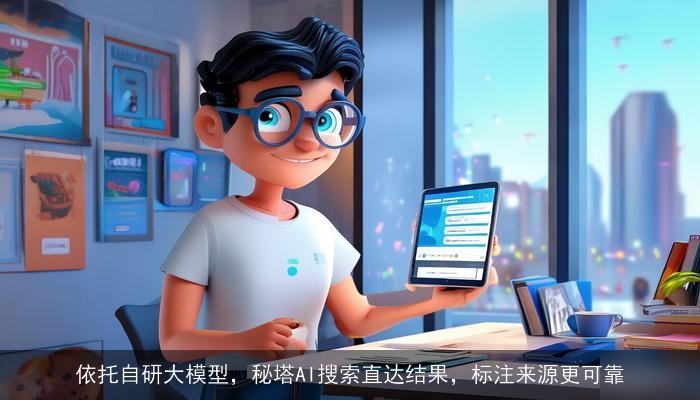 依托自研大模型，秘塔AI搜索直达结果，标注来源更可靠